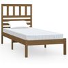 Estructura De Cama Madera Maciza Pino Marrón Miel 100x200 Cm Vidaxl