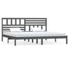 Estructura De Cama Madera Maciza De Pino Gris 180x200 Cm Vidaxl