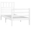 Estructura De Cama Individual Madera Maciza Blanco 75x190 Cm Vidaxl