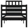 Estructura De Cama Madera Maciza Negro 90x200 Cm Vidaxl