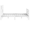 Estructura De Cama De Madera Maciza Blanca 140x200 Cm Vidaxl