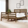 Estructura De Cama Madera Maciza Marrón Miel 140x200 Cm Vidaxl