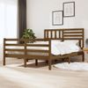 Estructura De Cama De Madera Maciza Marrón Miel 150x200 Cm Vidaxl