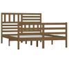 Estructura De Cama De Madera Maciza Marrón Miel 150x200 Cm Vidaxl