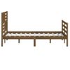 Estructura De Cama De Madera Maciza Marrón Miel 150x200 Cm Vidaxl