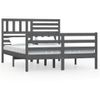 Estructura De Cama De Madera Maciza Gris 160x200 Cm Vidaxl