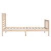 Estructura De Cama Individual De Madera Maciza 90x190 Cm Vidaxl