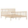 Estructura De Cama Doble Pequeña De Madera Maciza 120x190 Cm Vidaxl