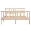 Estructura De Cama Doble Pequeña De Madera Maciza 120x190 Cm Vidaxl