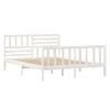 Estructura Cama Doble Pequeña Madera Maciza Blanco 120x190 Cm Vidaxl