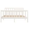 Estructura Cama Doble Pequeña Madera Maciza Blanco 120x190 Cm Vidaxl