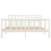 Estructura De Cama De Madera Maciza Blanca 140x190 Cm Vidaxl