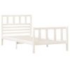 Estructura De Cama Madera Maciza Blanco 90x200 Cm Vidaxl