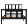 Estructura De Cama Madera Maciza Negro 100x200 Cm Vidaxl