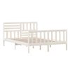 Estructura De Cama De Madera Maciza Blanca 140x200 Cm Vidaxl