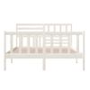 Estructura De Cama De Madera Maciza Blanca 140x200 Cm Vidaxl