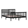 Estructura De Cama De Madera Maciza Negro 150x200 Cm Vidaxl