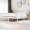 Estructura Cama De Madera Maciza Blanca Super King 180x200 Cm Vidaxl