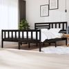 Estructura De Cama De Madera Maciza Negra Super King 180x200 Cm Vidaxl