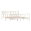 Estructura De Cama De Madera Maciza Blanca 200x200 Cm Vidaxl