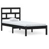 Estructura Cama Madera Maciza Individual Negro 75x190 Cm Vidaxl