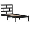 Estructura Cama Madera Maciza Individual Negro 75x190 Cm Vidaxl