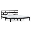 Estructura De Cama De Madera Maciza De Pino Negro 140x190 Cm Vidaxl