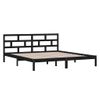 Estructura De Cama De Madera Maciza De Pino Negro 140x190 Cm Vidaxl