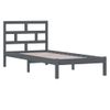 Estructura De Cama De Madera Maciza De Pino Gris 100x200 Cm Vidaxl