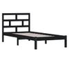 Estructura De Cama Madera Maciza De Pino Negro 100x200 Cm Vidaxl