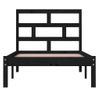 Estructura De Cama Madera Maciza De Pino Negro 100x200 Cm Vidaxl