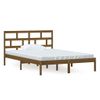 Estructura De Cama Madera Maciza De Pino Marrón Miel 140x200 Cm Vidaxl