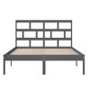 Estructura De Cama De Madera Maciza Gris 150x200 Cm Vidaxl