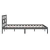 Estructura De Cama De Madera Maciza Gris 150x200 Cm Vidaxl