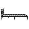 Estructura De Cama De Madera Maciza Negro 150x200 Cm Vidaxl