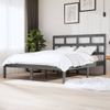 Estructura De Cama De Madera Maciza Gris Super King 180x200 Cm Vidaxl