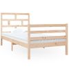 Estructura De Cama Individual De Madera Maciza 90x190 Cm Vidaxl