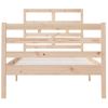 Estructura De Cama Individual De Madera Maciza 90x190 Cm Vidaxl