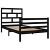 Estructura De Cama Madera Maciza De Pino Negro 100x200 Cm Vidaxl