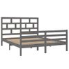 Estructura De Cama De Madera Maciza De Pino Gris 160x200 Cm Vidaxl