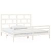 Estructura De Cama Madera Maciza De Pino Blanca 200x200 Cm Vidaxl