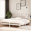 Estructura De Cama Madera Maciza De Pino Blanca 200x200 Cm Vidaxl