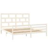 Estructura De Cama Madera Maciza De Pino Blanca 200x200 Cm Vidaxl