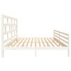 Estructura De Cama Madera Maciza De Pino Blanca 200x200 Cm Vidaxl