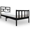 Estructura De Cama Madera Maciza De Pino Negro 75x190 Cm Vidaxl