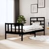 Estructura De Cama Madera Maciza De Pino Negro 75x190 Cm Vidaxl