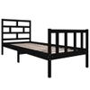 Estructura De Cama Madera Maciza De Pino Negro 75x190 Cm Vidaxl