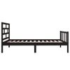 Estructura De Cama Madera Maciza De Pino Negro 75x190 Cm Vidaxl