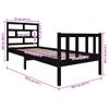 Estructura De Cama Madera Maciza De Pino Negro 75x190 Cm Vidaxl