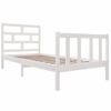 Estructura De Cama Madera Maciza De Pino Blanco 90x190 Cm Vidaxl